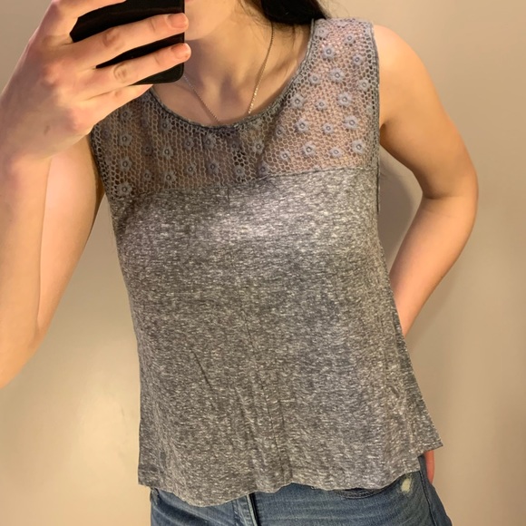 Abercrombie & Fitch Tops - MESH DETAIL MUSCLE TANK